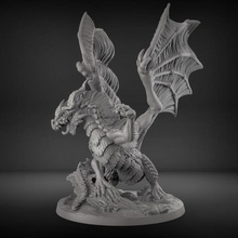 Preto Dragão tampo mesa fantasia monstro masmorras Dragões dnd descobridor Blackdragon 3d print model - Mito3D