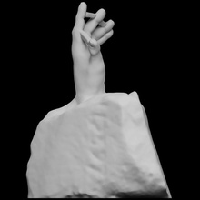 hand tomb scan sculpture france rodin 3dprintable 3d print model - Mito3D