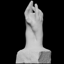 secret scan hands sculpture france rodin 3dprintable 3d print model - Mito3D