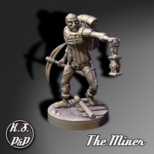 adventurers - miner fantasy human rpg players 3d print model - Mito3D