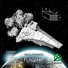 amiral gemisi insan yarış masaüstü minyatürler sci fi Uzay uzay 3dprint masa oyunları aracı yazı tahtası oyunlar yıldız ti4 3d print model - Mito3D