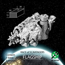 buque insignia carroñero carrera mesa miniaturas sci fi espacio astronave 3dprint juegos tablero estelar ti4 3d print model - Mito3D