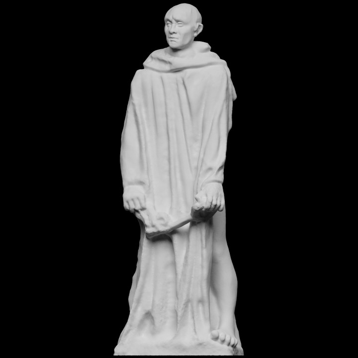 kot D'aire anıtsal taramak heykel Fransa Rodin 3dprintable 3D print model - Mito3D