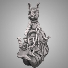 guardián bosque mesa caracol Conejo conejito babosa jinete 3d print model - Mito3D