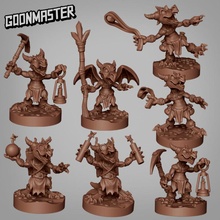 kobold bundle 1 tabletop cute dragon minion miner miniature bomb flying stylised dungeon bomber dnd sling bombs pickaxe shaman slinger explosives dynamite 3d print model - Mito3D