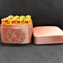 céltico trinidad espiral batería caja 16x aa Tienda soporte cultura escritorio bricolaje diy práctico almacenamiento estilo organizar organizador celta battries 3d print model - Mito3D