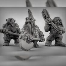 dwarf berserkers doublehanded weapons tabletop fantasy warhammer dungeonsanddragons dnd pathfinder dwarves kingsofwar ageofsigmar aos doublehandedweapons 3d print model - Mito3D