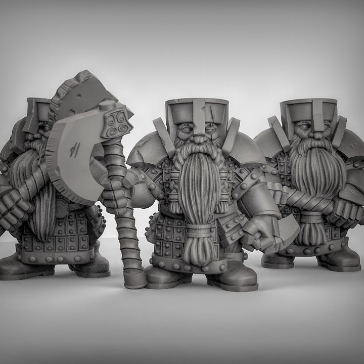 nains axes table hache fantaisie marteau guerre nain donjons Dragons dnd éclaireur rois ageofsigmar aos 3D print model - Mito3D