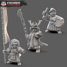 cüce kadın samuray komut grup masaüstü Ejderha Zindanlar savaş Warhammer yaş krallar dnd Sigmar kow 3d print model - Mito3D