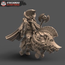 cüce avcı Kral masaüstü savaş oyunları Warhammer binici dnd domuz monte aos kow 3d print model - Mito3D