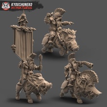 cüce monte avcı komut grup masaüstü Ejderha Zindanlar Warhammer minyatür dnd domuz kow 3d print model - Mito3D