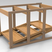 curling ceiling shelves storage lasercut plywood 3d print model - Mito3D