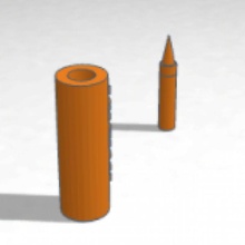 nerf barril tinkercad 3d print model - Mito3D
