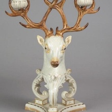 belleek candelabrum stags head ceramic culturalheritage ireland huntmuseum limerick3d 3d print model - Mito3D