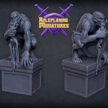 graveyard ghoul tabletop miniature resin freesupport dnd 5e 3d print model - Mito3D