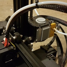 ender 3 clip-on extruder mount rotate upgrade hardwareless relocate 3d print model - Mito3D