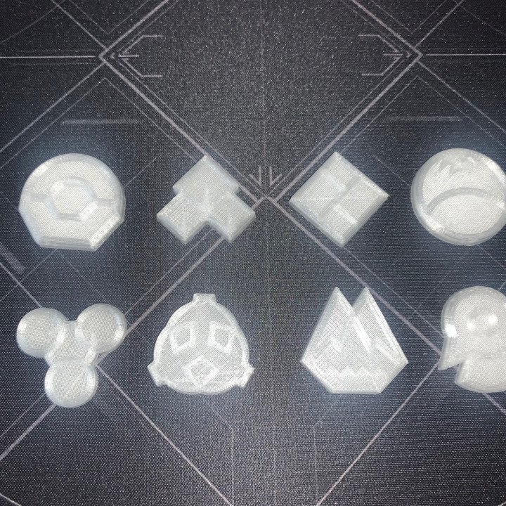 pokemon sinnoh arena insignias 3D print model - Mito3D