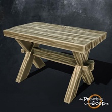 legno tavolo fantasia medievale rpg terreno vichingo wargaming legna oggetti scena 28mm taverna schermaglia spargere Locanda 3d print model - Mito3D