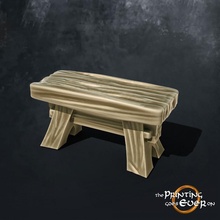 madera caballete taburete mesa gratis silla fantasía medieval rpg terreno vikingo juego guerra accesorios sentado 28mm escaramuza dispersión 3d print model - Mito3D