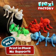 cute flexi print-in-place ant store print bug flex insect daniel flexable articulated life link factory place bugs flexy dan sopala 3d print model - Mito3D