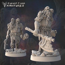 pre supported Ettin rpg miniature table dragons donjons miniatures orc guerre ogre dnd 3d print model - Mito3D