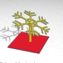 fiocco neve In piedi tinkercad 3d print model - Mito3D