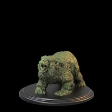 ayı pre supported masaüstü canavar fantezi minyatür heykel dnd Druid yalnız 3d print model - Mito3D