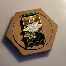 panal hexagonal medalla montar 3d print model - Mito3D