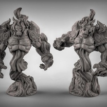 elementali tavolo fantasia rpg warhammer Dungeons and Dragons elementare dnd esploratore giochi fireelementals 3d print model - Mito3D