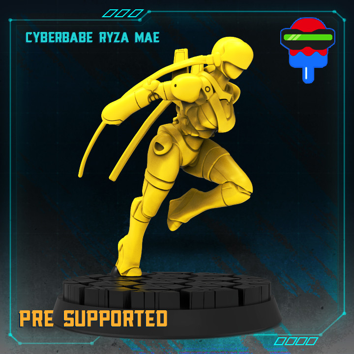 Cyberbabe Ryza mae masaüstü takım elbise sakız siberpunk Cyberpunkred krizi kriz Boomers 3D print model - Mito3D