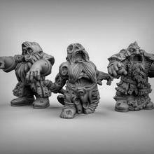 zombie dwarfs tabletop fantasy undead warhammer dwarf dungeonsanddragons dnd pathfinder aos zombiedwarfs 3d print model - Mito3D