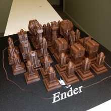 jogo échecs goianais art déco ensemble Brésil échiquier goias goiania 3d print model - Mito3D
