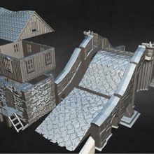 casa ponte tampo mesa miniaturas terreno martelo guerra cenário edifícios 3d print model - Mito3D
