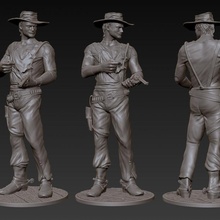 trinit Trinità azione figura puledro cowboy occidentale 3d print model - Mito3D