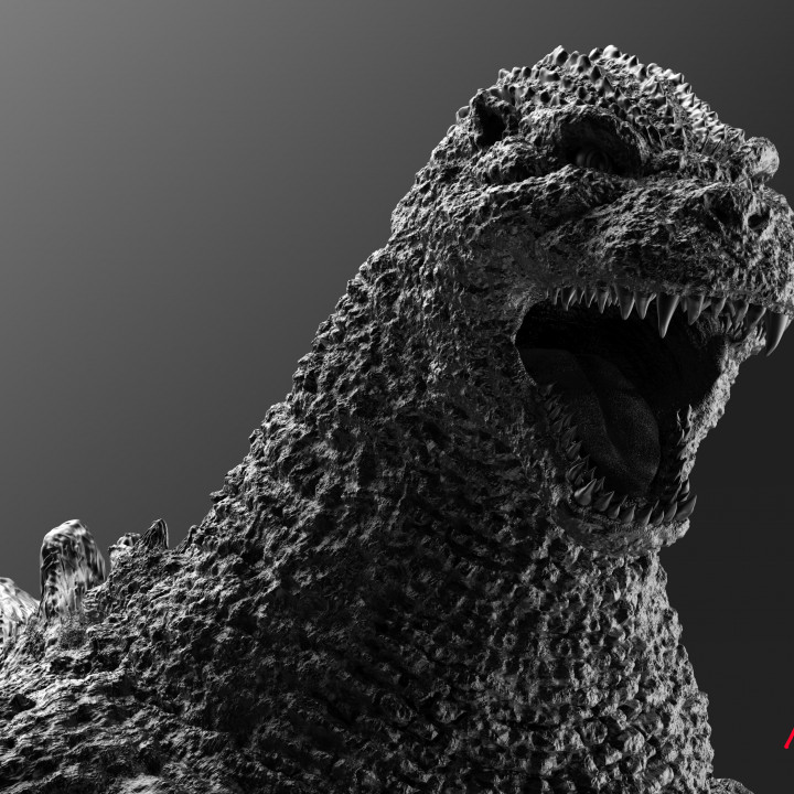 Godzilla 1995 corpo h30cm ventilador arte xplus 3D print model - Mito3D