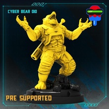 cyber bear oio tabletop cyberpunk starfinder shadowrun uplifted 3d print model - Mito3D