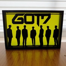 got7 silhouette ornement art ouvrages d'art facile musique pop Corée kpop 3d print model - Mito3D