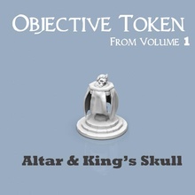objective token altar & king's skull tabletop king queen warhammer resin d&d 28mm scenery 30mm sigmar aos rare stormcast 3d print model - Mito3D