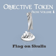 objective token flag skulls tabletop terrain war warhammer resin d&d scenery sigmar pile aos 3d print model - Mito3D