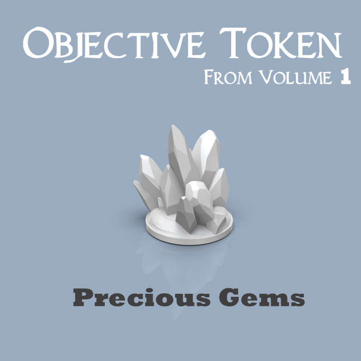 objective token precious gems tabletop stone warhammer resin d&d scenery mystical sigmar aos 3D print model - Mito3D