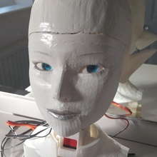 elfdroid head arduino droid elf fantasy female head robot mechanism pololu animatronic elegoo gynoid elfdroid
