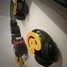casque musique montures filaire fil écouteurs monter l'audio 3d print model - Mito3D