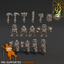 hijos Kashan vra guerreros mesa miniaturas enano fragua caos titán d 3d print model - Mito3D