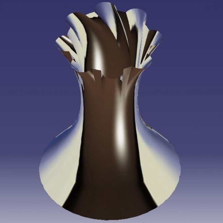flower vase twisty & garden 3D print model - Mito3D