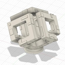 sinueux greeble cube art 3d print model - Mito3D