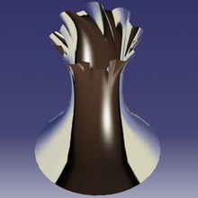 vaso flor sinuoso jardim 3d print model - Mito3D