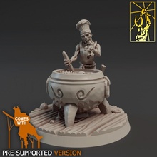 townfolks zombie cook tabletop miniatures forge titan d&d townfolk 3d print model - Mito3D