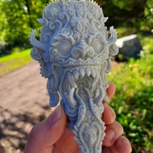 bali inspiriert Stück Geschäft uralt Artefakt Kreatur Fantasie Monster scifi hrgiger aufwendig indonesisch biomechanisch Resinprinting 3d print model - Mito3D
