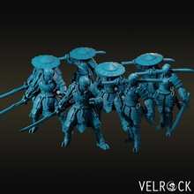warforged samurai pack tabletop fantasy robot warrior katana dungeons dragons wakizashi 3d print model - Mito3D