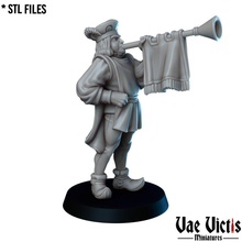 trumpet blower tabletop fantasy king medieval rpg band musician dnd court 3d print model - Mito3D
